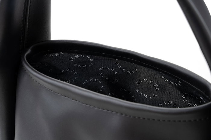 Vince Camuto Turin Bolso de Mano Negro 100% Piel de Polivinilo Elegante y Sofisticado para Mujer